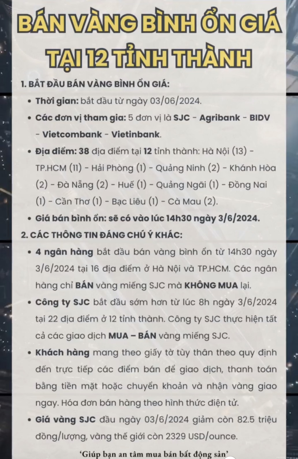 Thêm Công ty bán vàng bình ổn giá